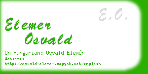 elemer osvald business card